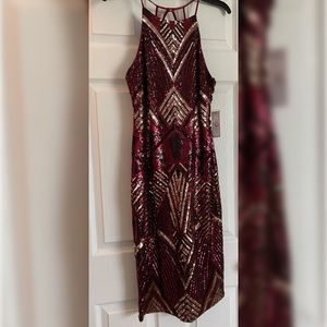 Formal knee length dress size 8 sequins